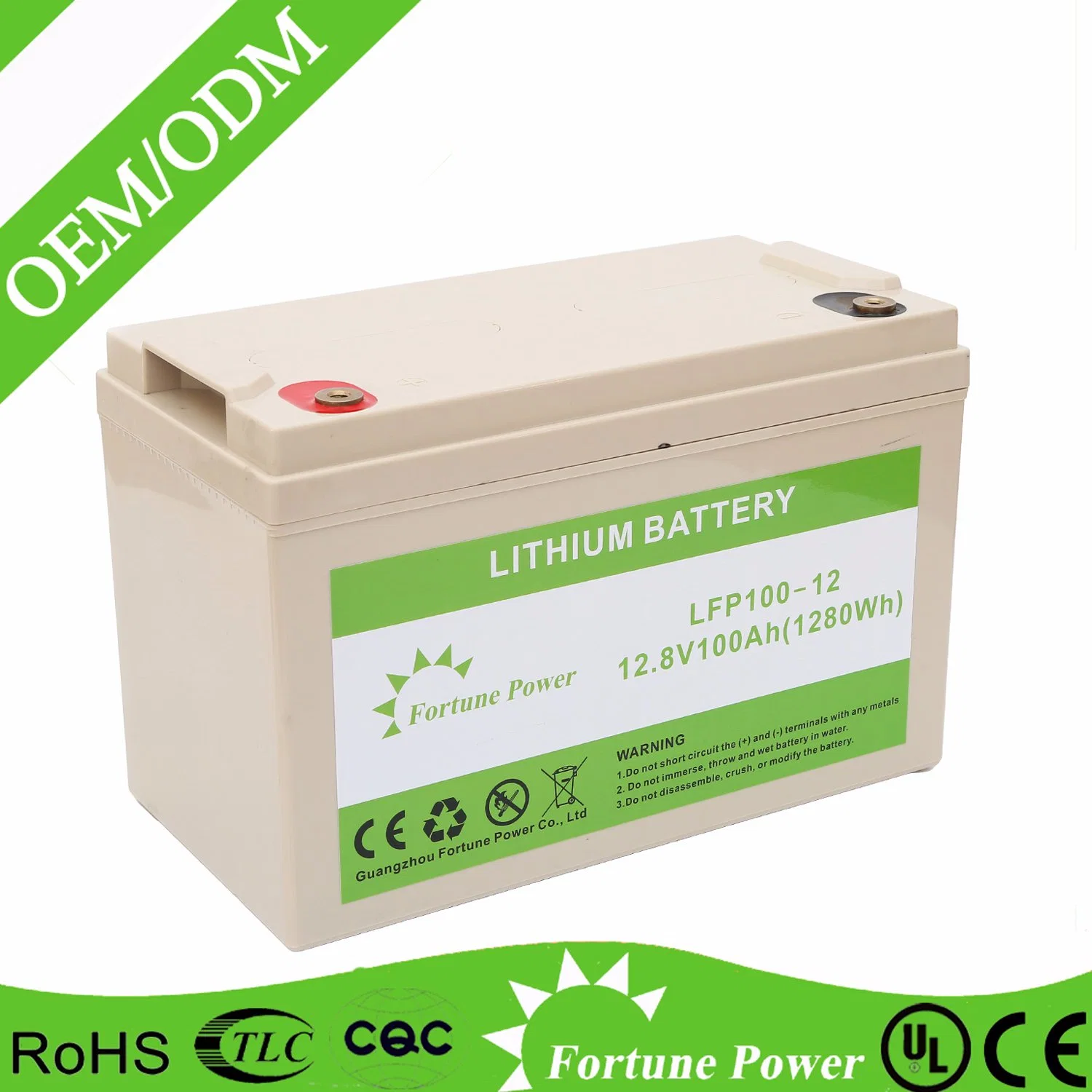 Bonne qualité Lithium-Battery 12V 100Ah BMS avec Bluetooth