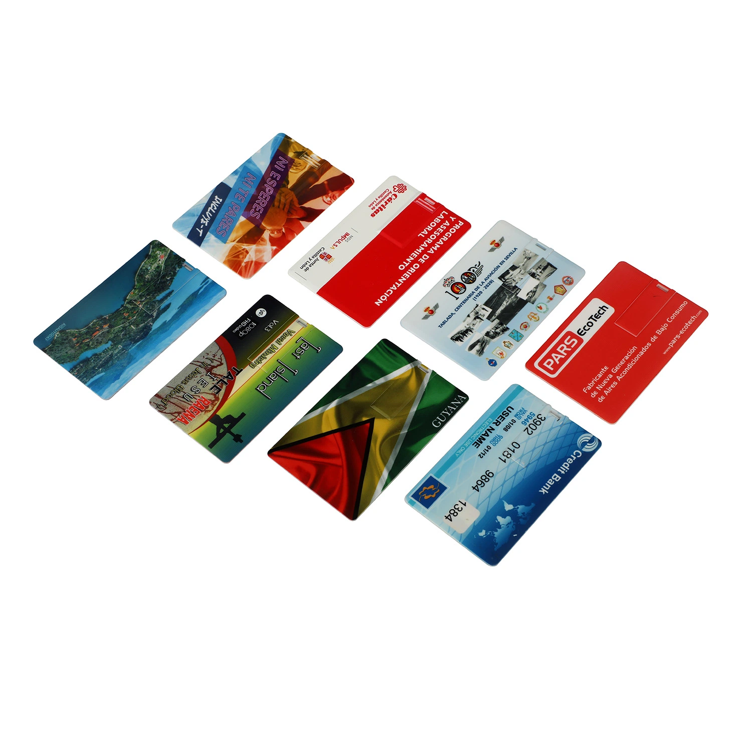 Promotional Gift Name Card Shape Plastic Business Card USB Flash Drive