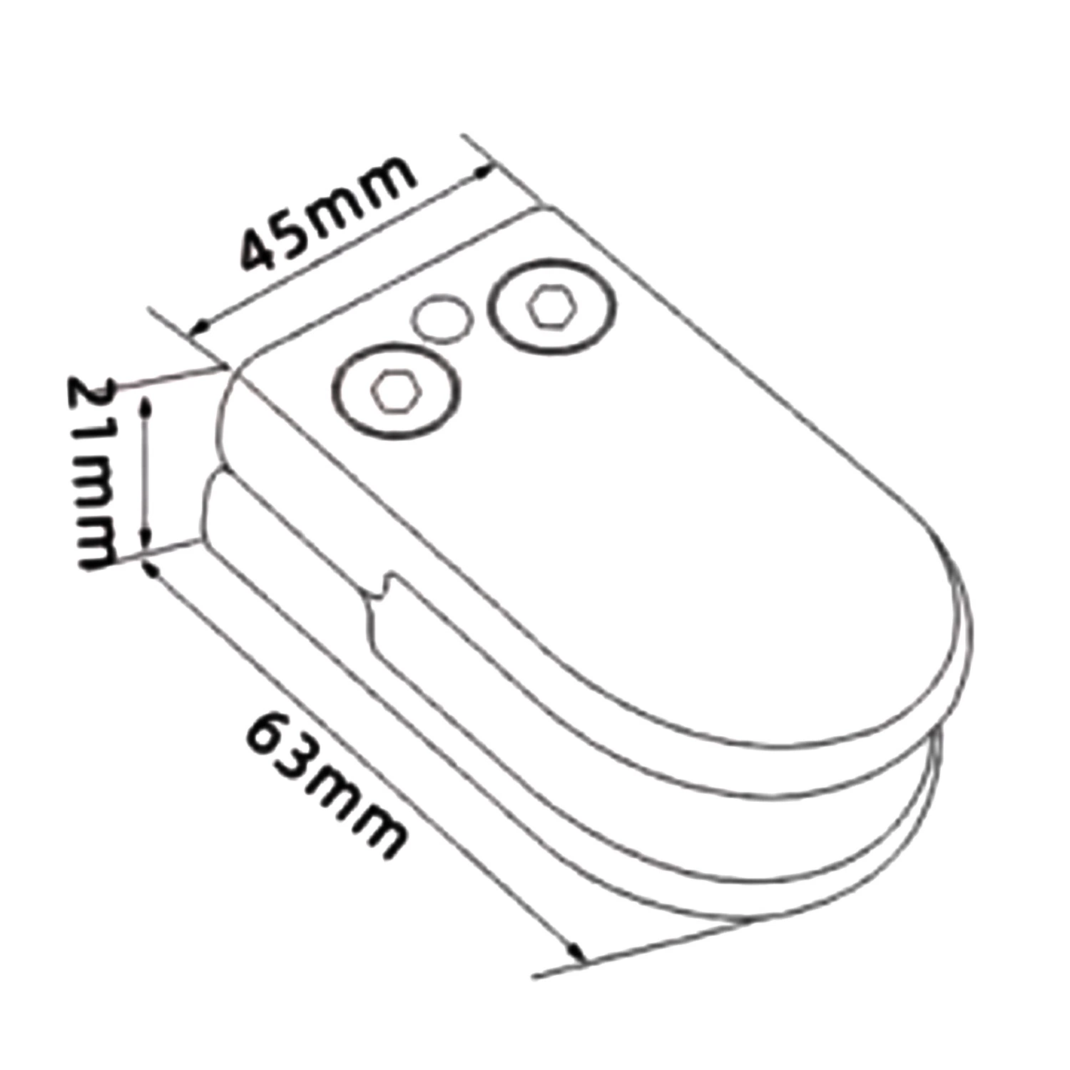 304 Stainless Steel Square Glass Clip Staircase Hardware