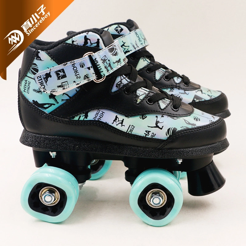 Classic Semi-Soft Kid&prime; S Sneaker Quad Roller Skates for Indoor and Outdoor