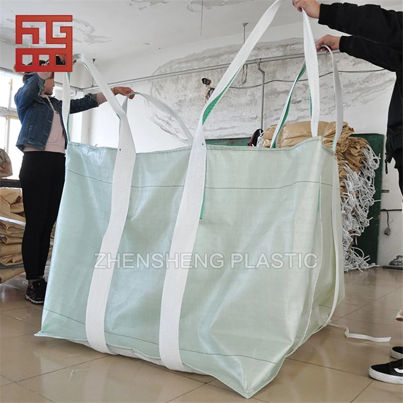 1 Ton 2 Ton Tubular Cross Corner Loops U Panel Baffle Ventilated Super Sack PP Jumbo Bag for Cement Firewood Sand