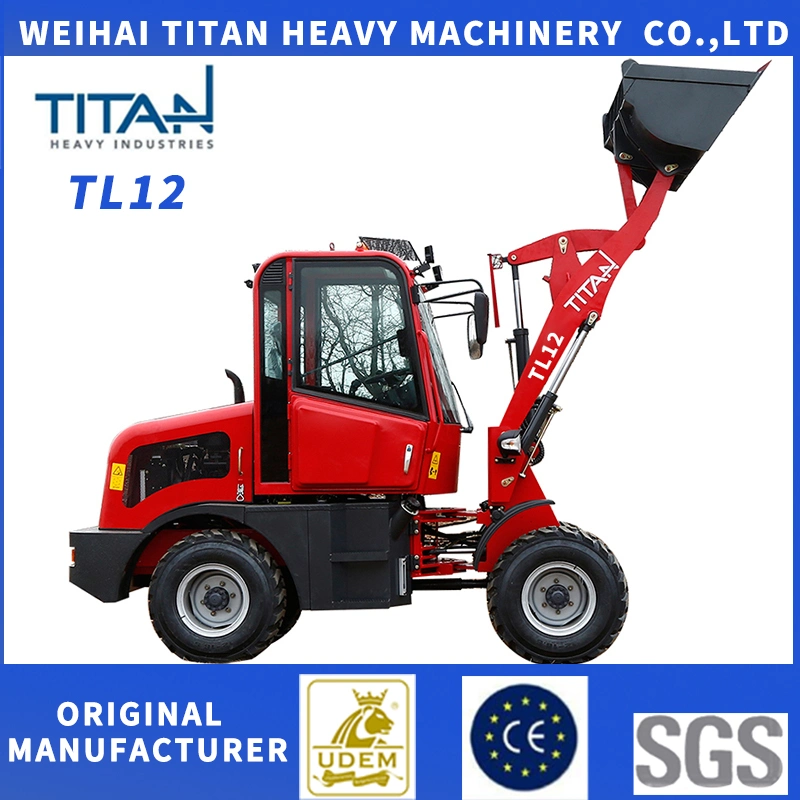 China Titan Design Mini Underground Small Front End Auto Farm Avant 1.2t 12 Zl12 Zl12f Yard Big Tractor Wheel Loaders for Sale