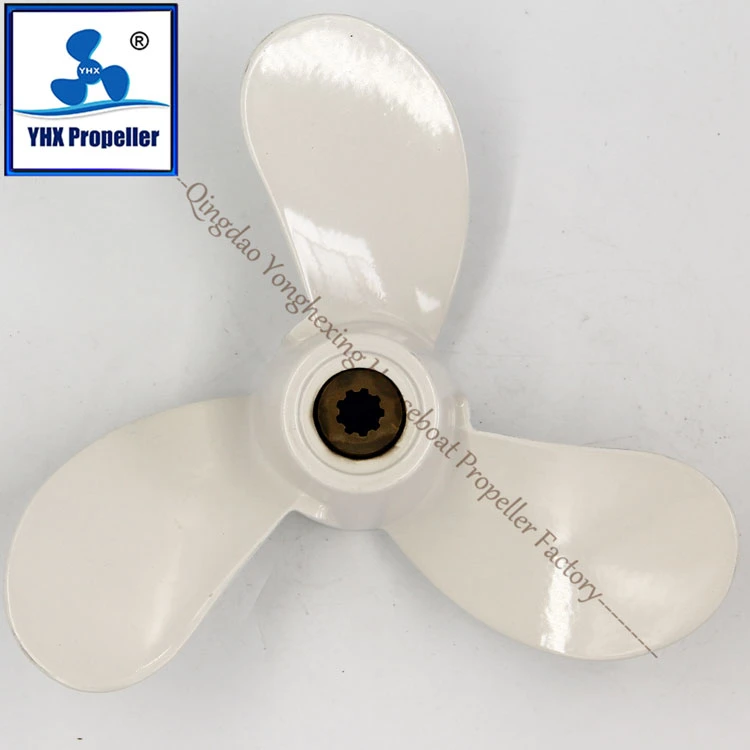 YAMAHA Marine Hardware and Boat Parts Aluminum White Propeller of 71/4*5 1/2-B Match 2HP