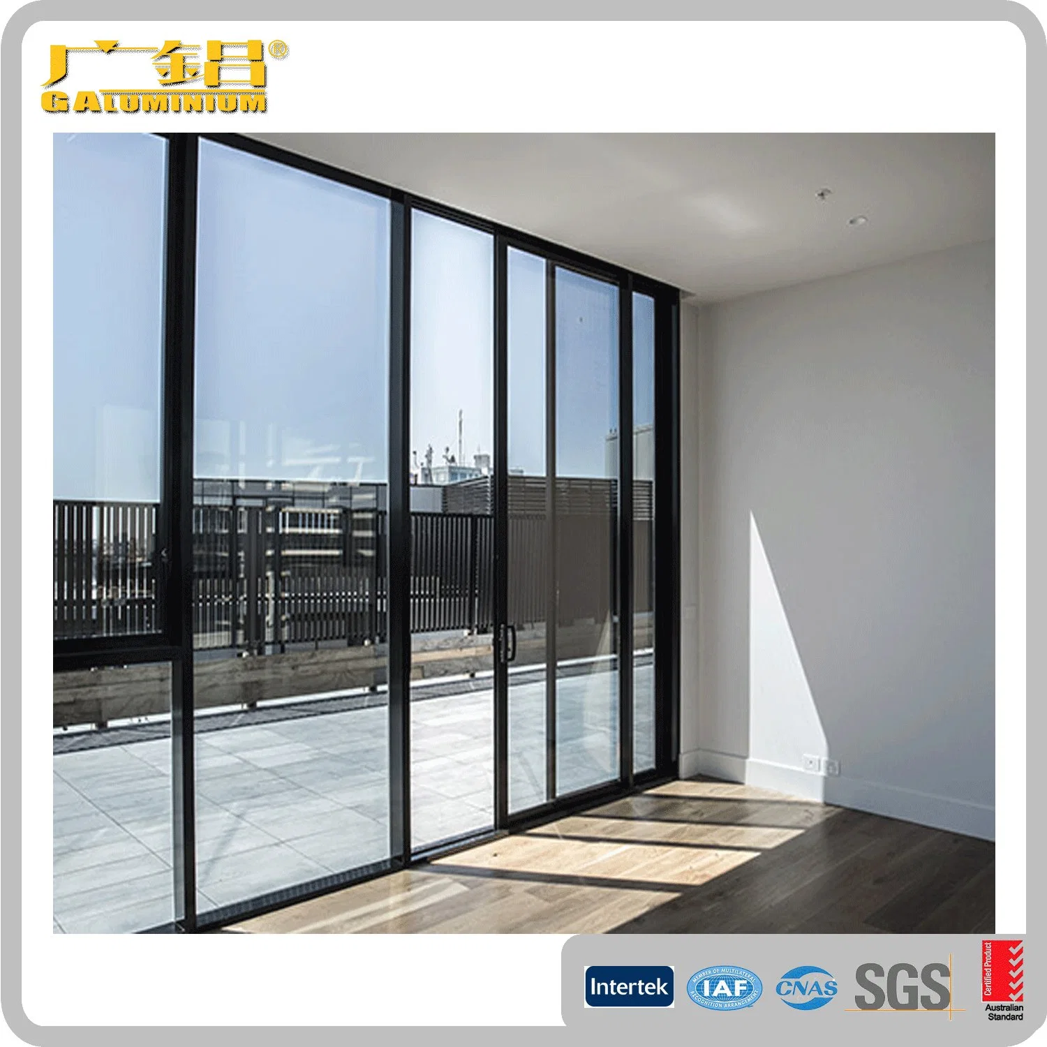 Door and Window, Metal Door Aluminum Sliding Door Tempered and Double Glass