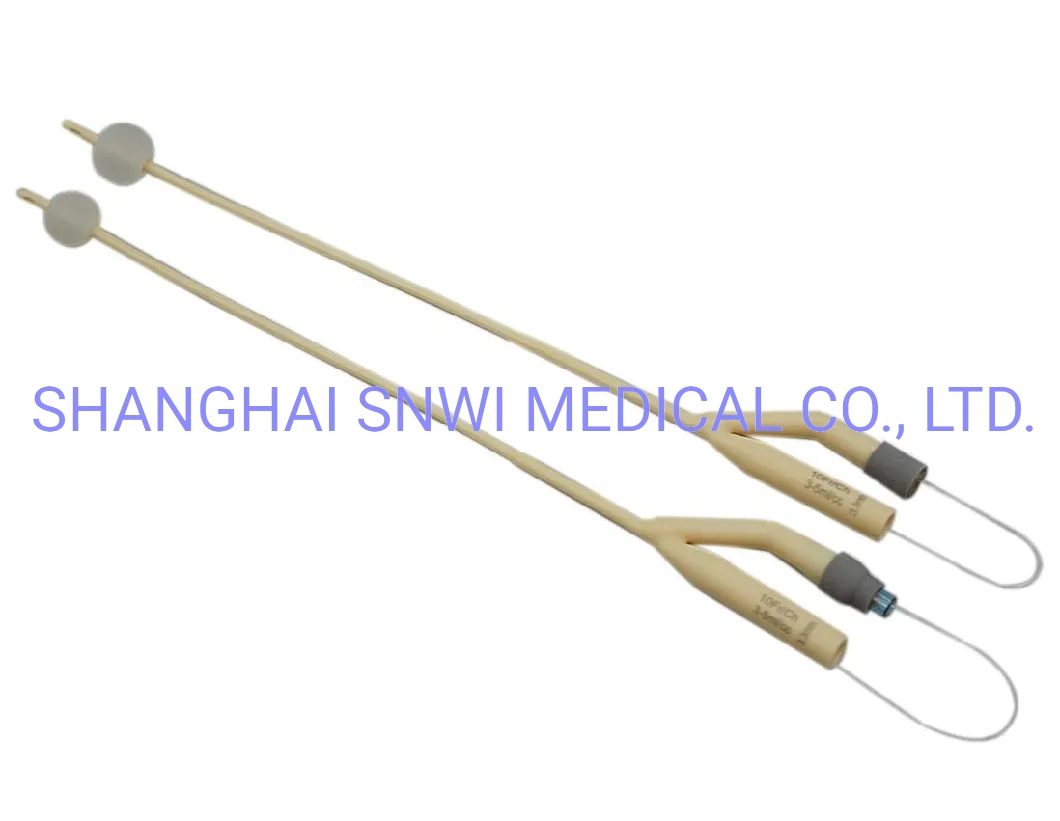 Medical 2 Way Urinary Catheter Hydrophilic Coating Catheters Pediatric or Adult Sizes Fr6 to Fr26 Sterile Urine Nelaton Silicone Coated Latex Foley Catheter