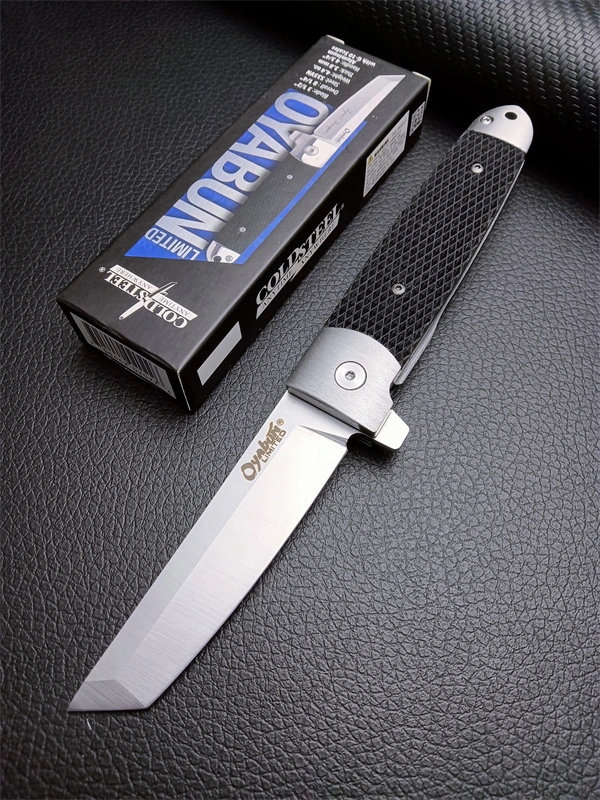 Cold Steel Oyabun Outdoor Rescue Survival EDC Camping Knife G10 Handle Folding Pocket Knife