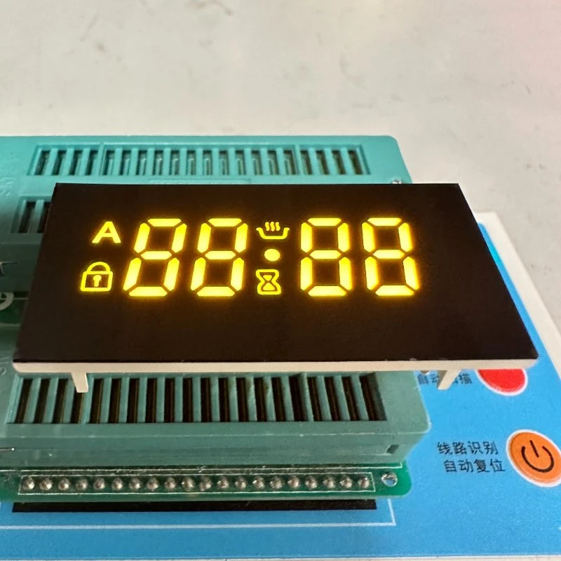 Ultra Bright Amber 7 Segment LED Display 4 Digit Common Cathode for Oven Timer Controller