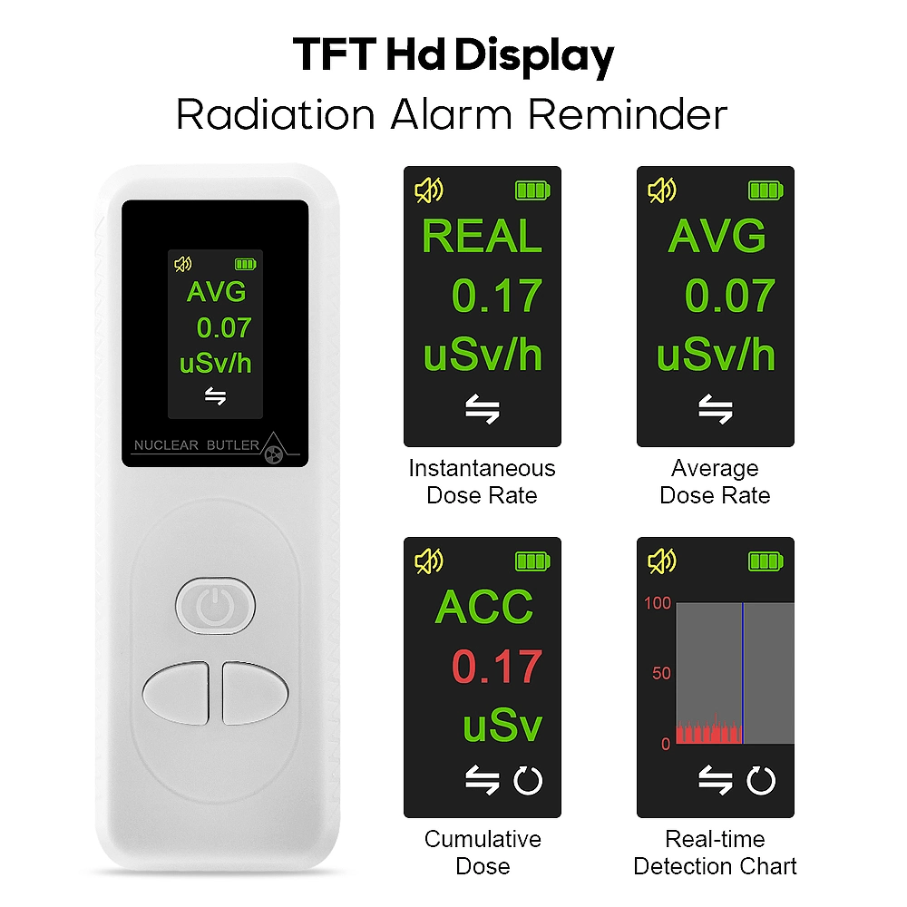 Портативный цифровой дисплей TFT с высоким уровнем излучения B-Ray Y-Ray X-ray Geiger Counter Nuclear Radiation (Бентгеноконтрастное рентгеновское излучение Гейг