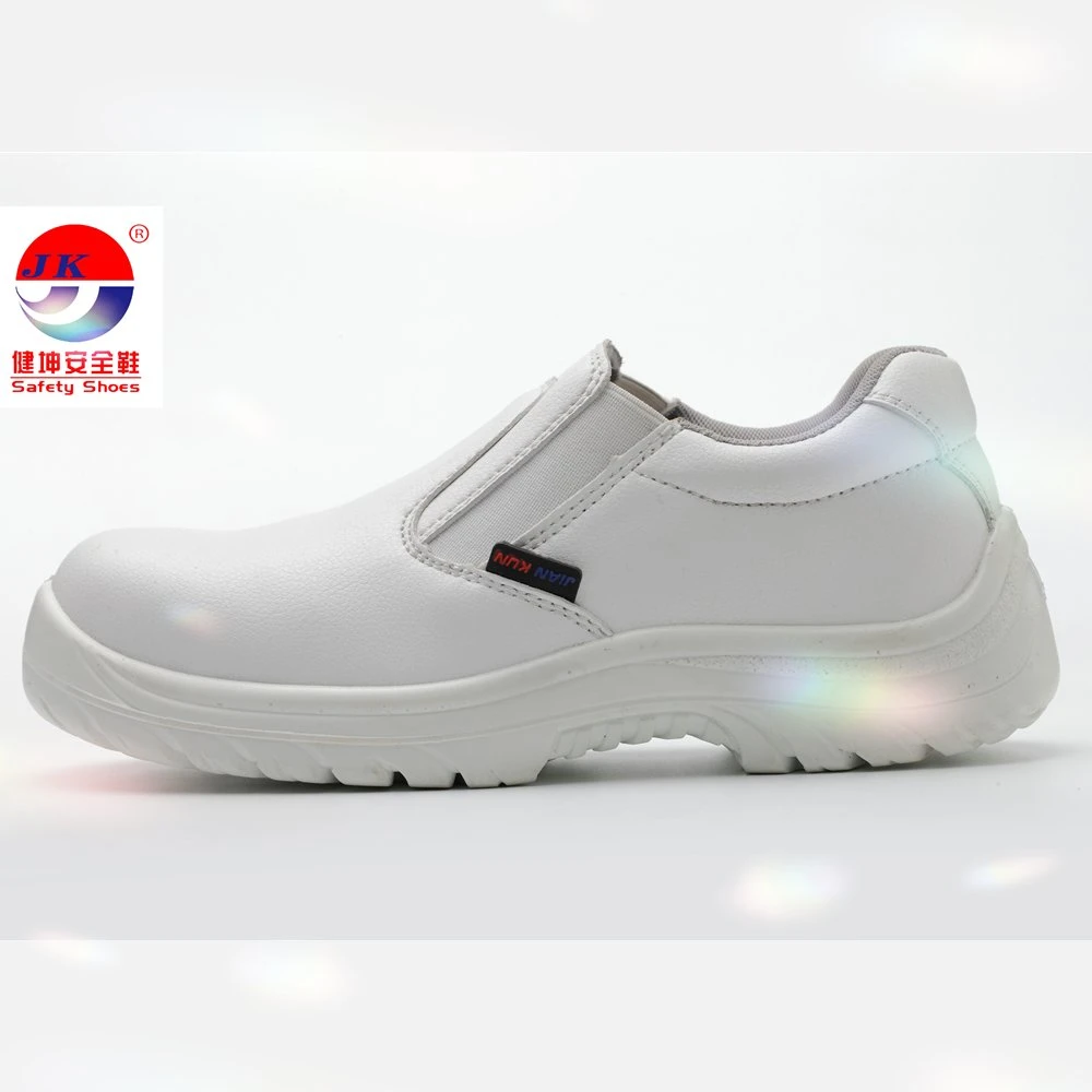 Microfiber Leather Safety Shoe for Clean Room White