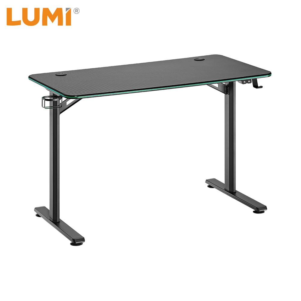 Wholesale Cheap OEM ODM RGB Lighting Edges Gaming Table Quality Best Computer Laptop PC Game Desk