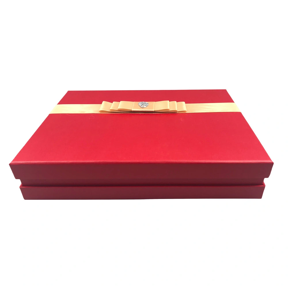 Custom Red Color Jewelry Kraft Paper Bag Box