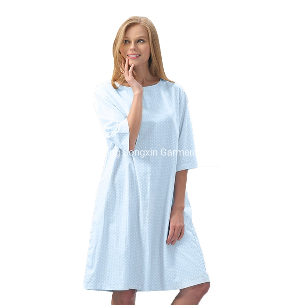 Cotton Patient Gowns Washable Stripes Hospital Patient Uniform Comfortable Good Quality