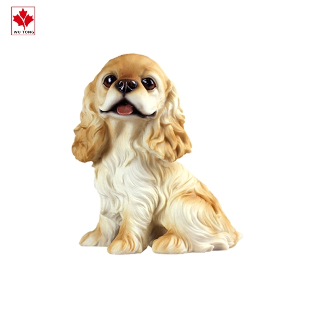 Animais baratos resina artesanal Pet Dog Figurines Home presentes