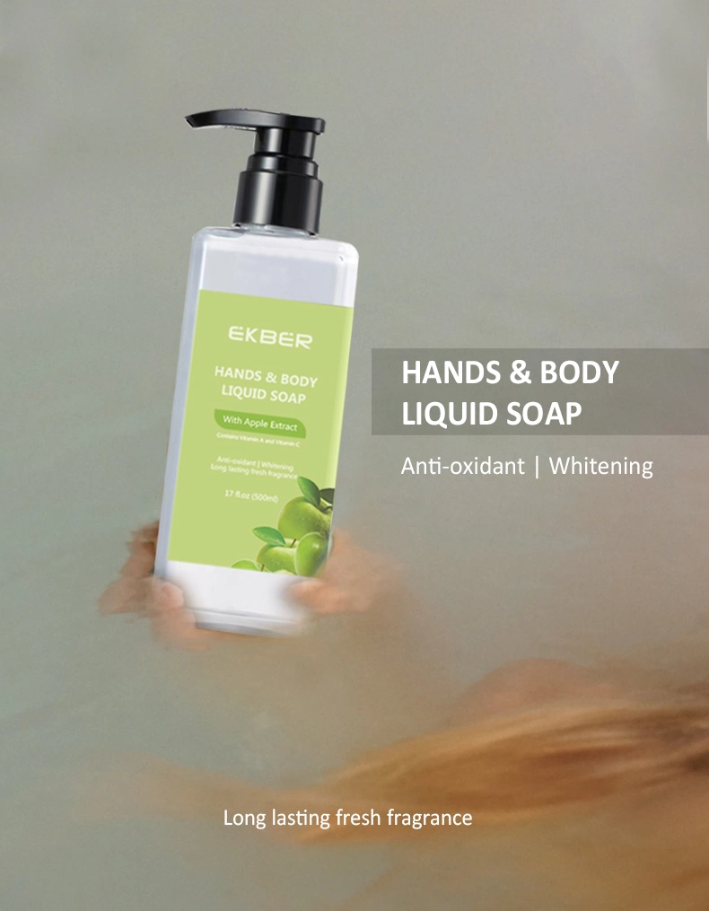 Custom Logo Organic Vegan Bathroom 500ml Wholesale/Supplier for Body and Hand Wash in Square Plastic Bottle Pure Castile Liquid Soap