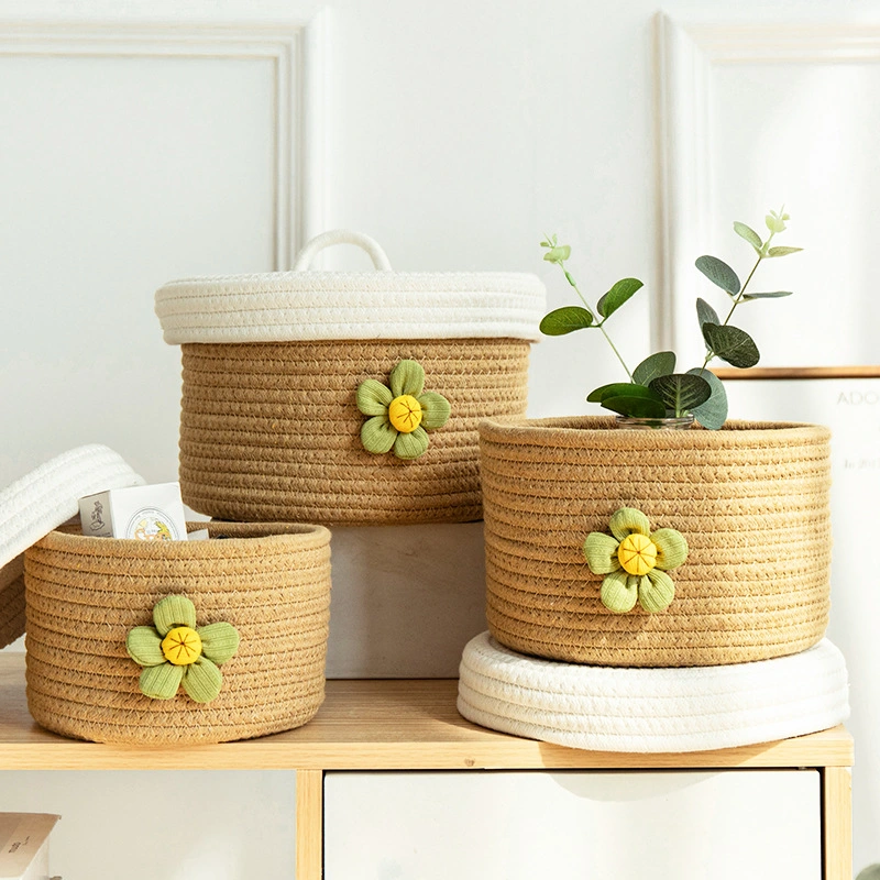 Storage Basket with Cap Home Decoration