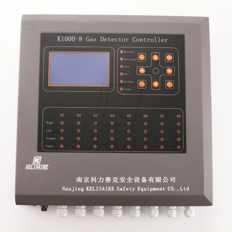 Panel de control del sistema de alarma de detector de gas de múltiples canales