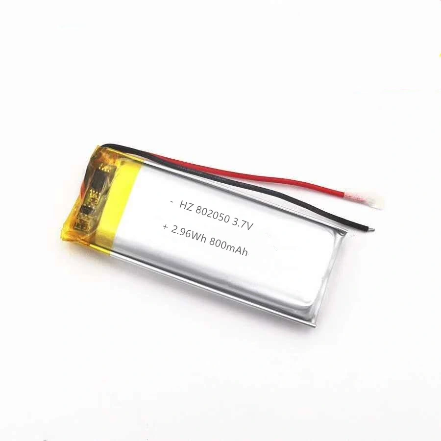 Factory Lipo 3.7V 800mAh Rechargeable Lipo Battery 802050 for Smartwatch