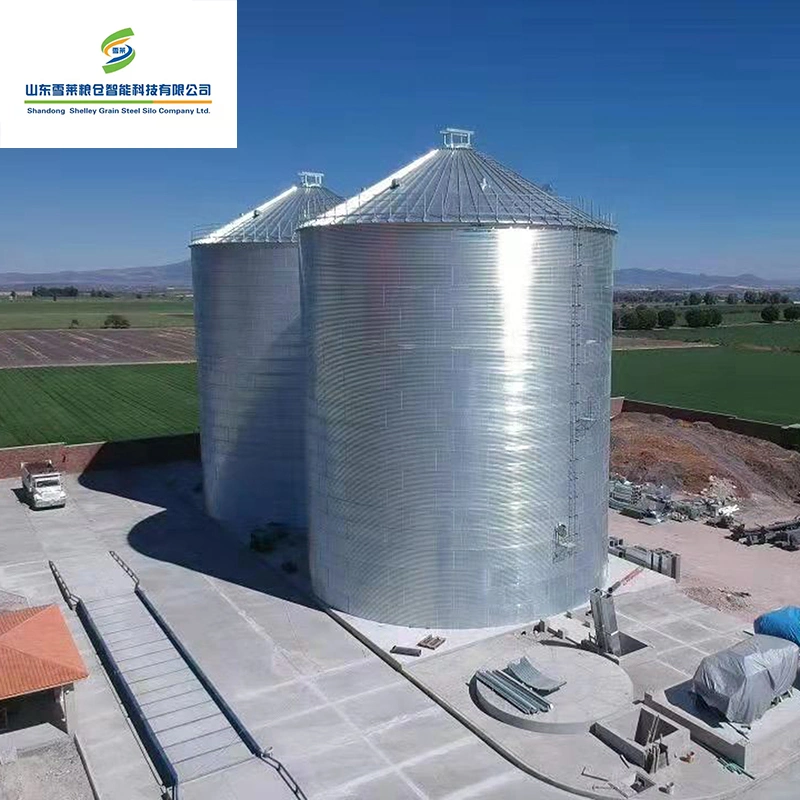 Acero galvanizado corrugado Asamblea Popular de fondo plano de personalizables de grano Silos