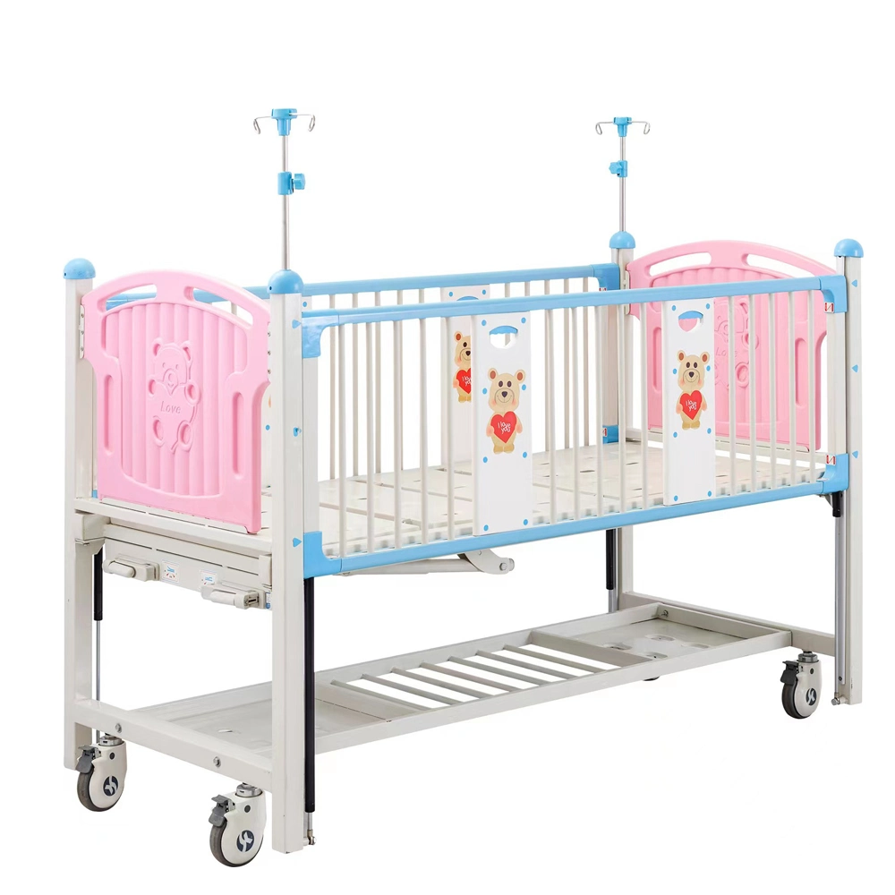 Hospital Furniture Cute Manual Adjustable Kids Nursing Hospital Bed for Home