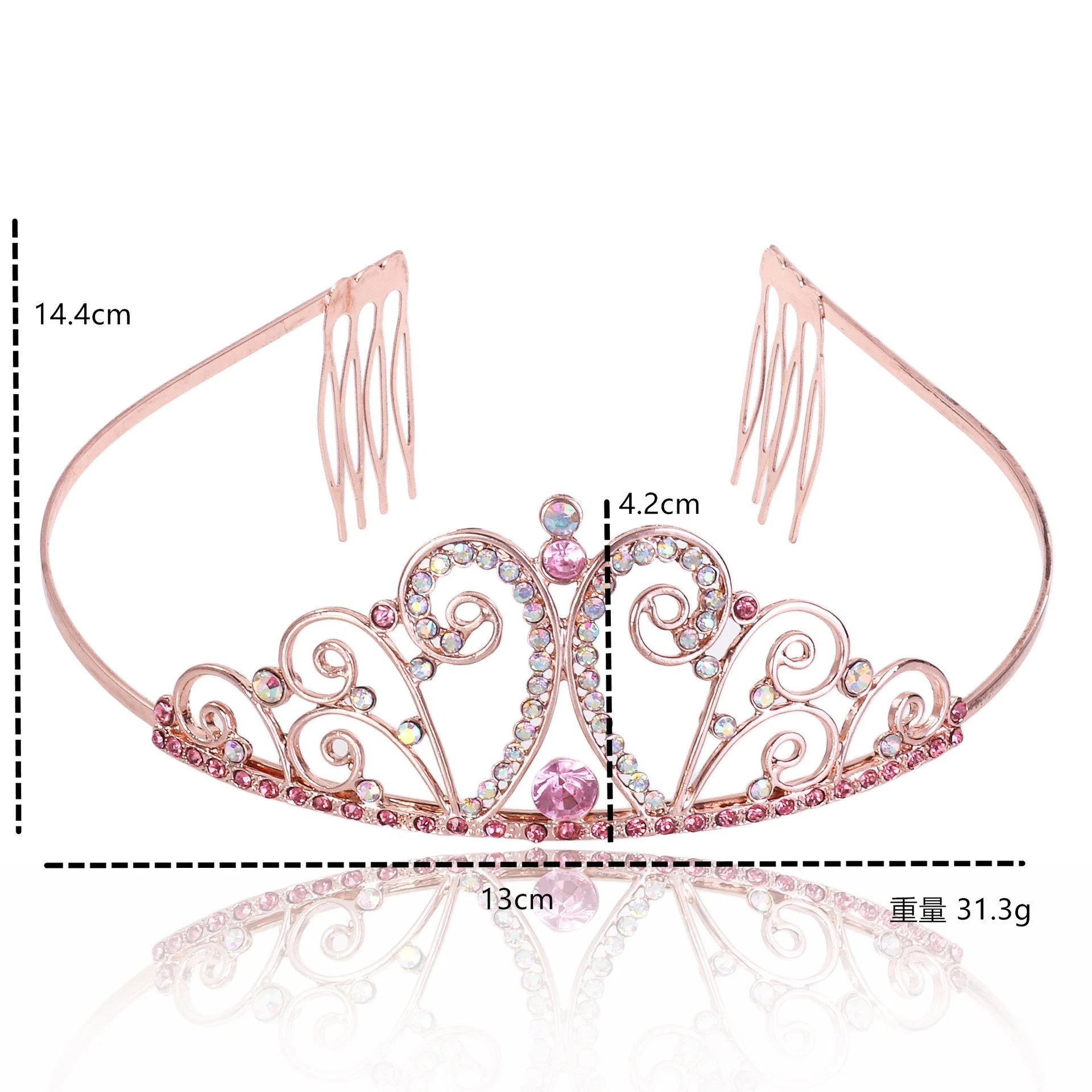 Children Fashion Crystal Crown Headband Hair Accessories Headdress Party Supplies Jewelry Gift