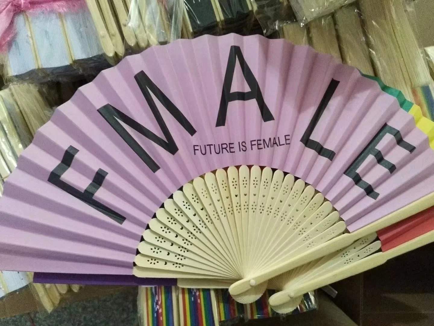 Promotion Papier Bamboo Fan / Papier Fan