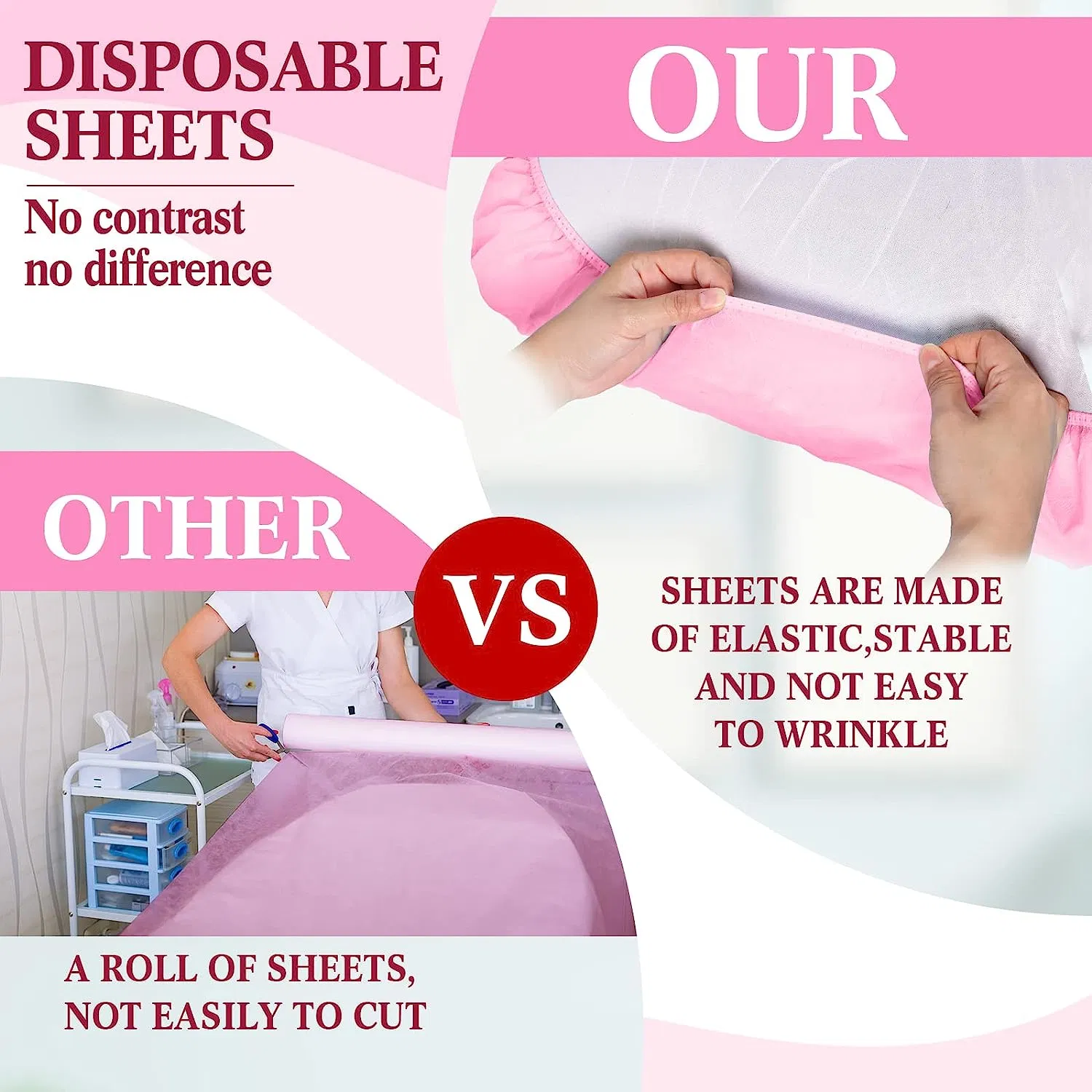 Disposable Bed Sheets Massage Table Sheet Waterproof Bed Cover Non-Woven Fabric for SPA Beauty Salon Table Sheets