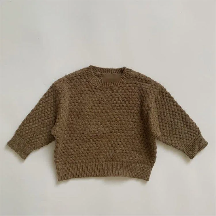 China Supplier Guangzhou Factory Wholesale/Supplier Bulk Hot Popular Toddler Solid Color Knitted Children Wear Little Girls Apparel Kids Baby Sweaters