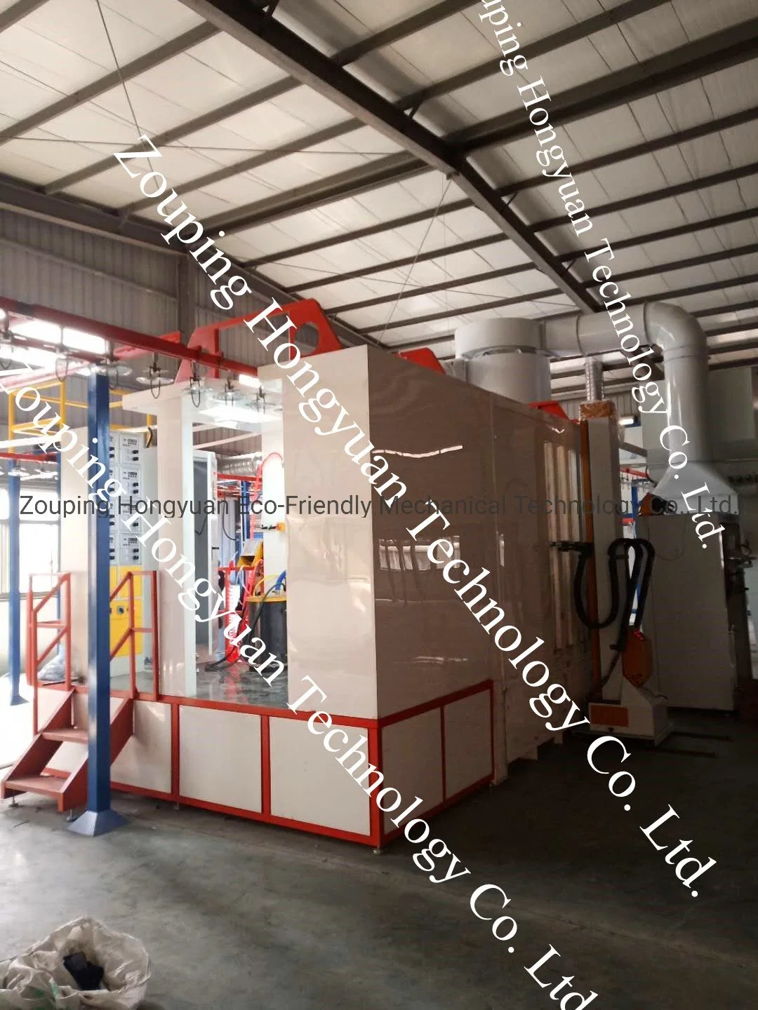 Fast Color Change Spray Booth with Cyclone System Including Coating Spray Gun