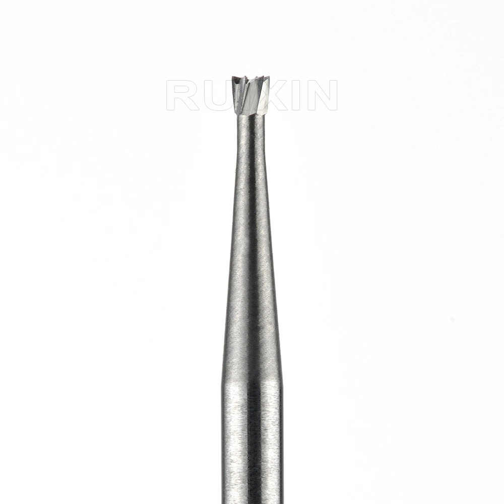 Dental Consumables Friction Grip Inverted Cone Carbide Burs ISO 010