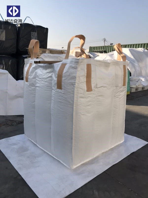 Weiß Polypropylen gewobene 1 Ton 1000kg Big Container Bulk FIBC Beutel für Sand Stein Fisch Huhn Vieh Futter Lebensmittel Chemikalien Industrie Landwirtschaft Getreide Mais