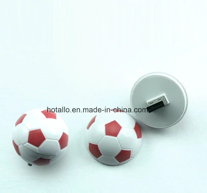 Football Shape USB Flash Drive Pen Drive Black/Red Plus White Color