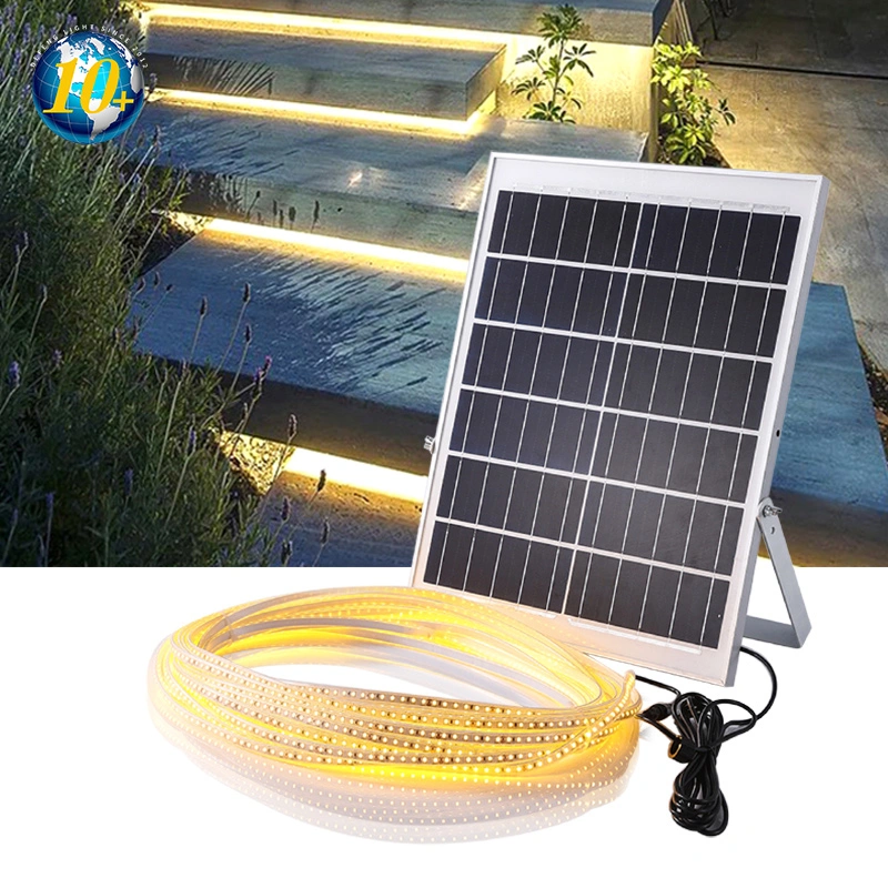 Perfil de aluminio funda de silicona 12V Smart Solar 2835 tira de LED Impermeable para exteriores ligeros para LED Neon Flex tira flexible cuerda Luz