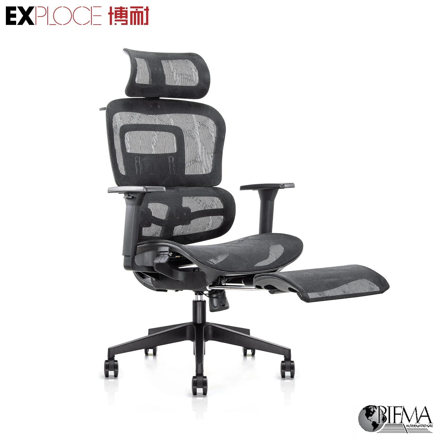 Sample Customization Home Reclining Lift Revolving Adjustable Height Comfortable Computer Desk Ergonomic Office Furniture with Footrest Mesh Backrest Chairs