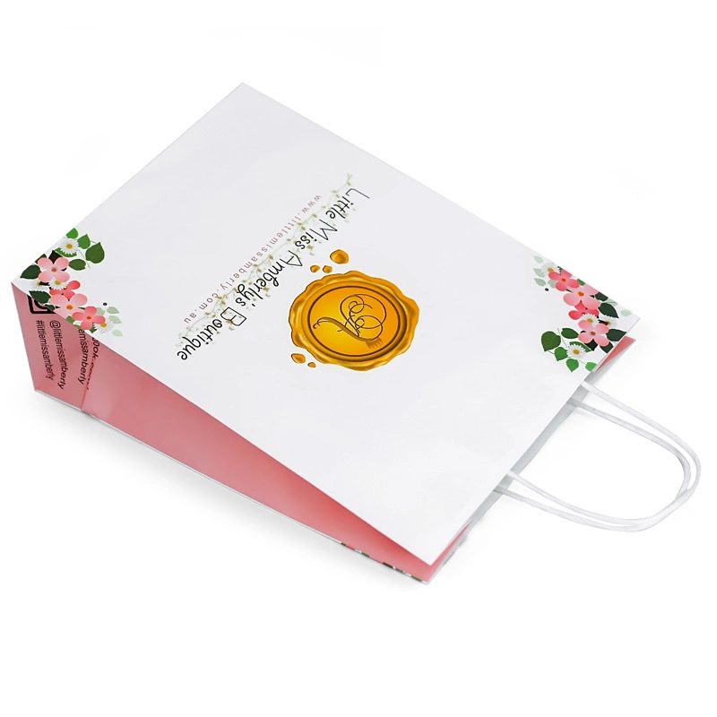 Bestehende Weihnachten Einkaufstaschen Papiertaschen auf Lager Custom Printing Verpackung Taschen für Promotion Verpackung