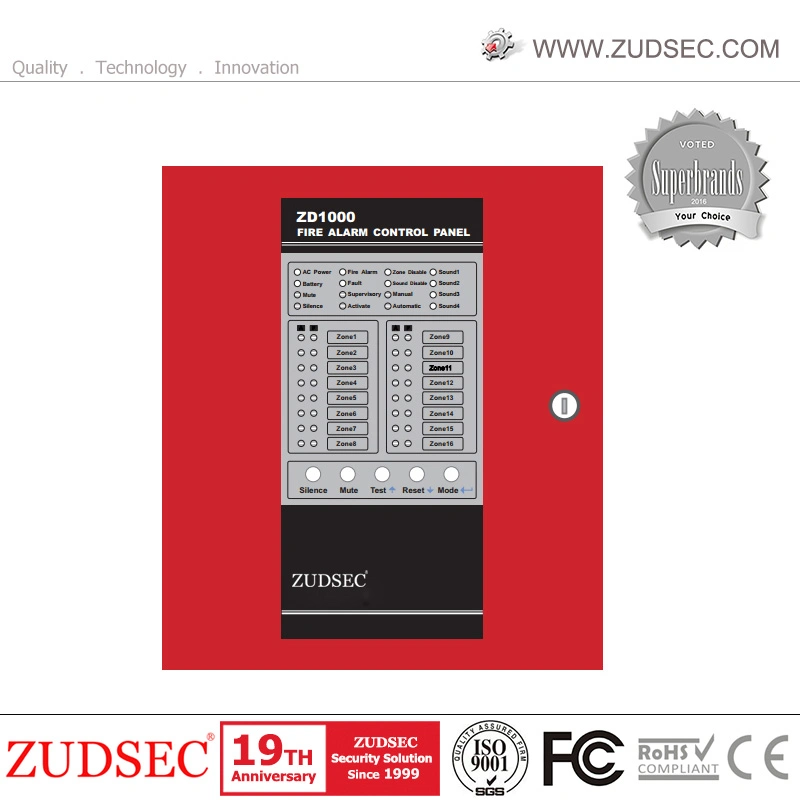 4/8/16 Zones Conventional Fire Alarm Control Panel