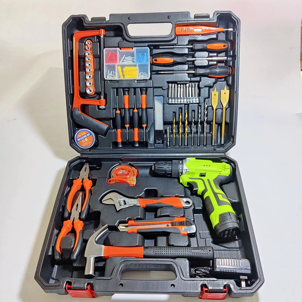 Herramientas de Mano de bricolaje con Li-ion Crodless taladrar metal portátil Mini Nail taladro eléctrico Tool Box Set