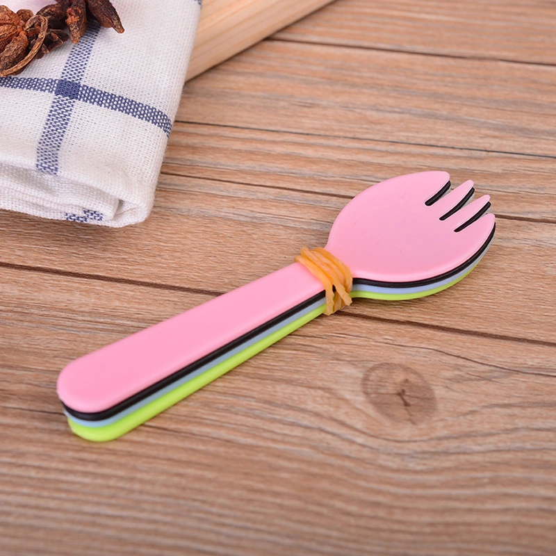 Disposable Plastic Cutlery Plastic Cake Spork Spoon Fruit Spork Spoon Thickened