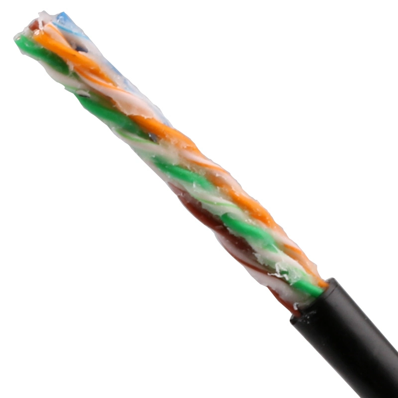 Outdoor 250MHz Cat5e Ethernet Cable 1000FT Gel Filled UTP 4 Prs Solid Copper Conductor LDPE Jacket