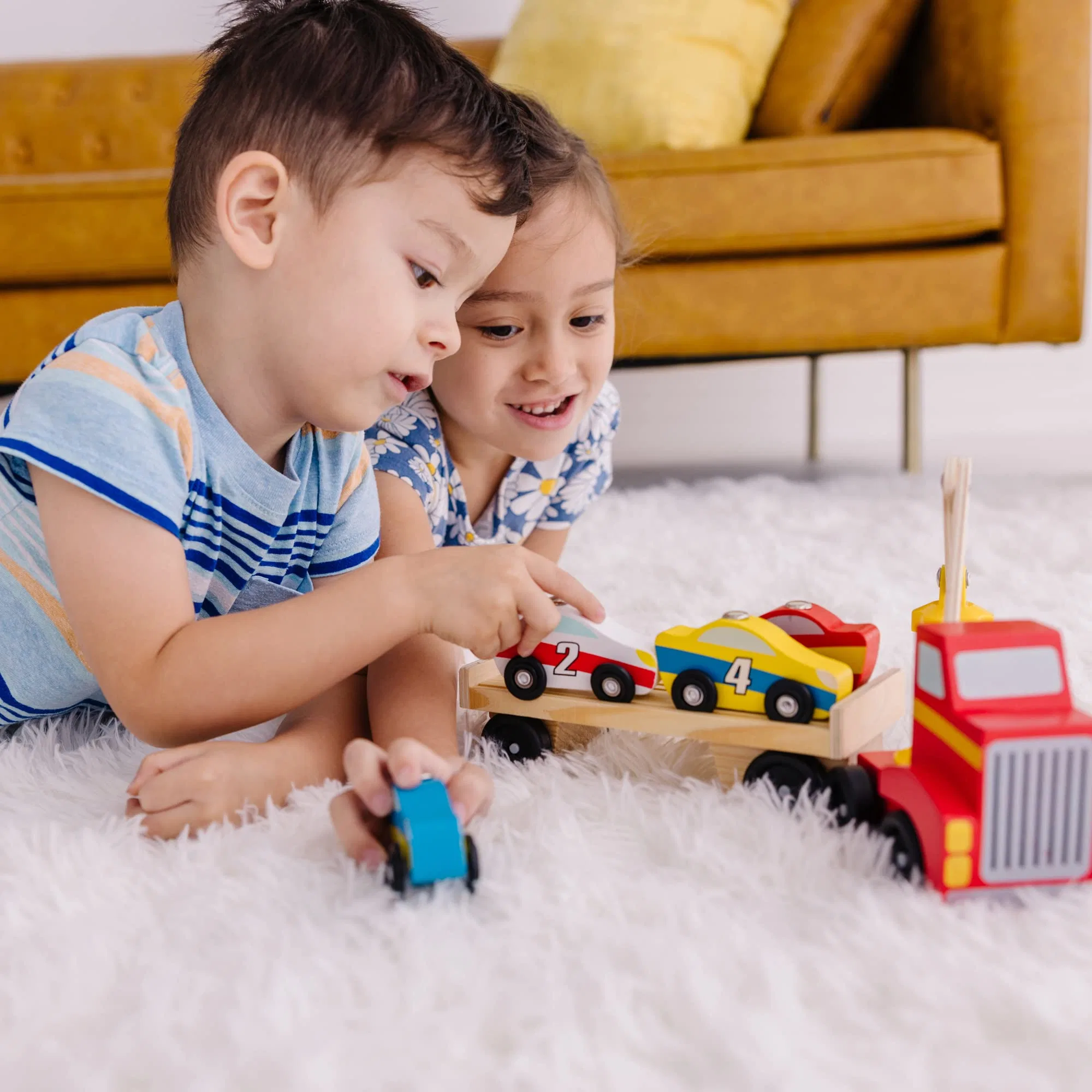 Heißer Verkauf Magnetic Car Loader Holzfahrzeug Spielzeug für Kinder 3 Jahre