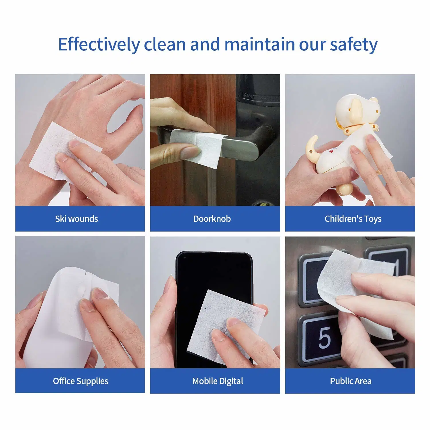 Best Price Individually Packaging with 70-75% Isopropyl Alcohol Sterile Alcohol Cleaning Wipes Pads