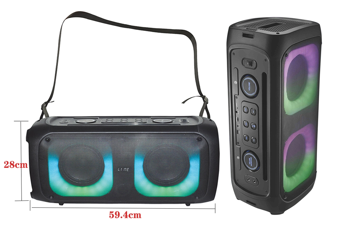 Correia de 6 Polegadas Duplo Super Subwoofer Bass Carregamento Wireless Externa Portátil Blueooth Caixa Alto-falantes amplificados