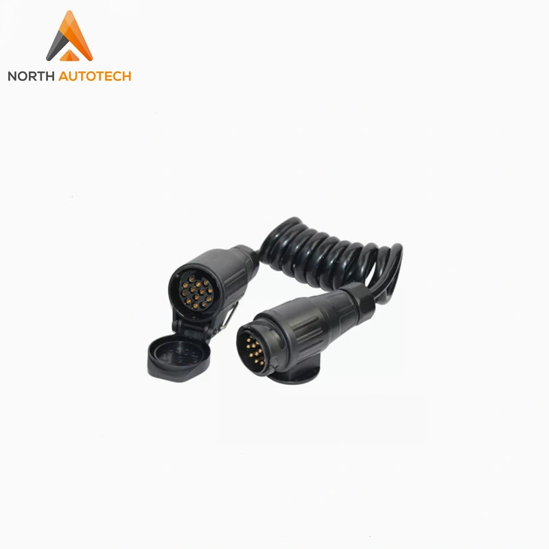 Trailer Parts Anti Flaming Spring Cable Connector Truck RV Plug Socket 7 Pin to 13pin Trailer Adapter Plastic Spring Cable