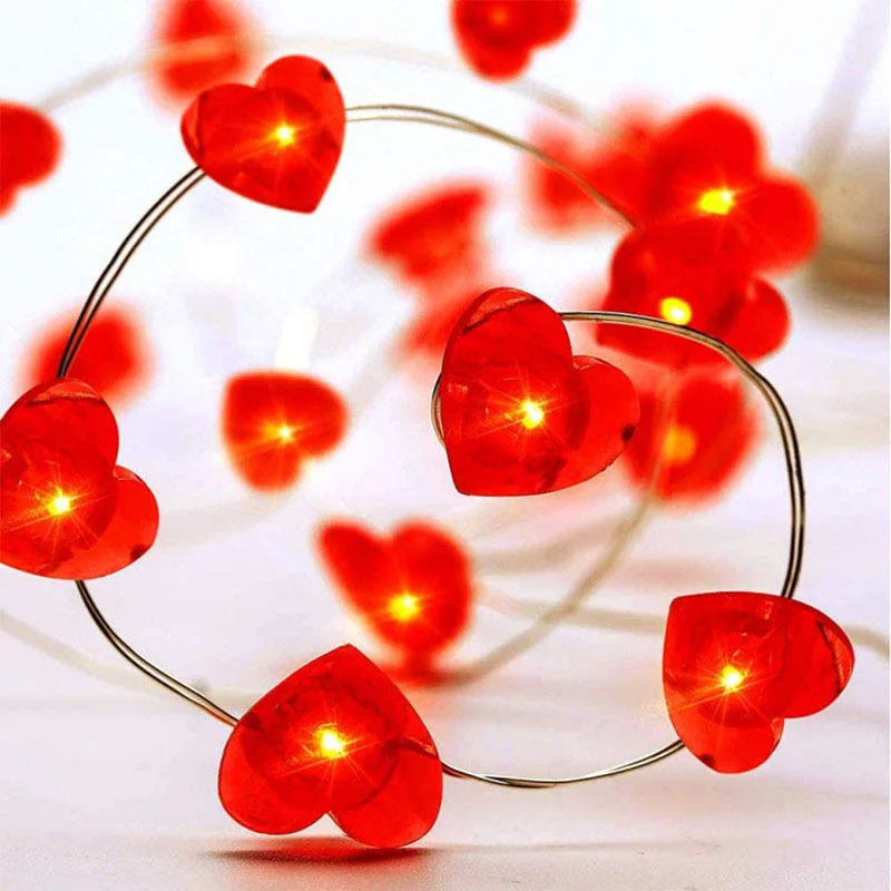 Día de San Valentín decoración LED cuerda luz día de San Valentín regalos Fiesta Suministros lámpara