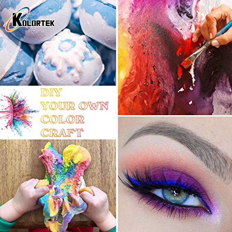 Colors Mica Base Pearl Pigment Powder for Watercolor, Slime, Epoxy Resin, Craft Art, Printing Ink