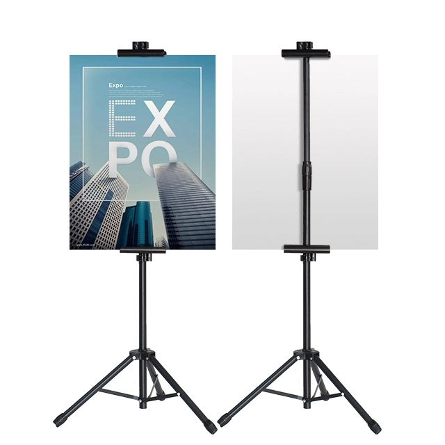 Outdoor Trade Show Tripod Poster Display Stand, Height Adjustable Tripod Iron Poster Stand