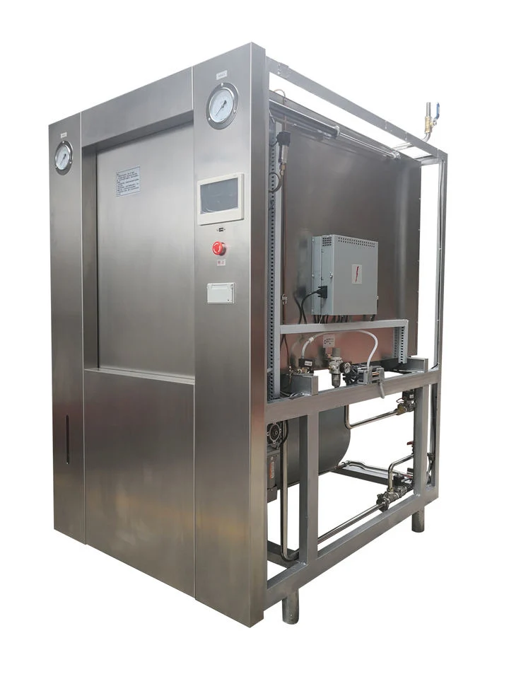 Autoclave de doble puerta a vapor a presión por gravedad, máquina esterilizadora de gabinete.