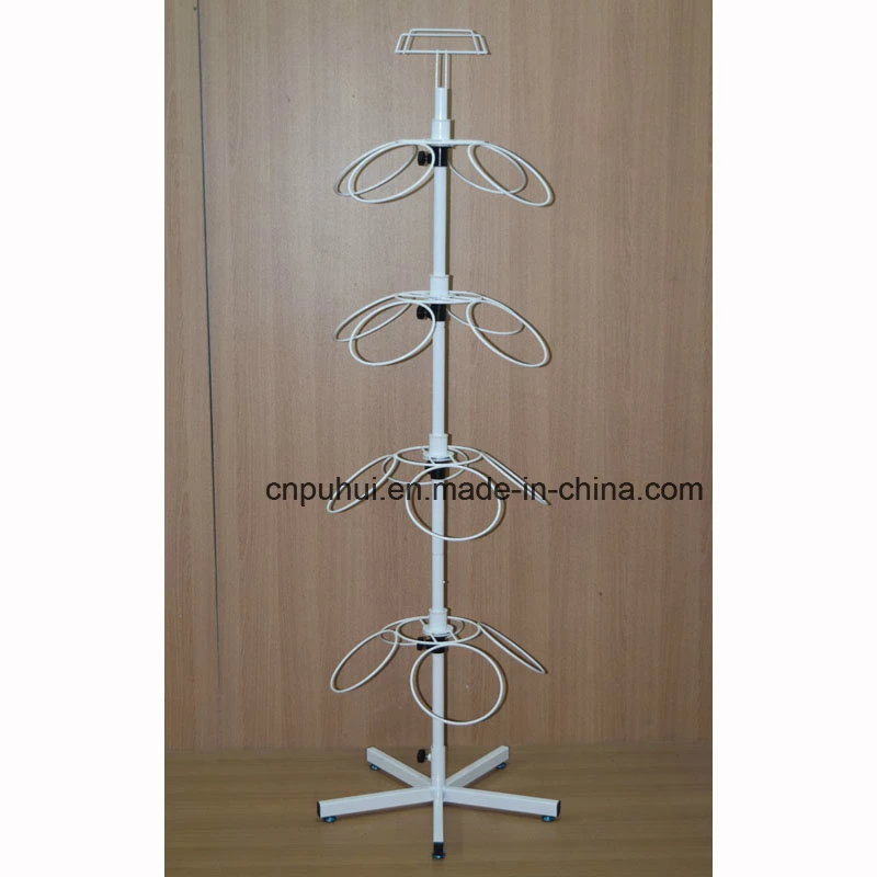 4 Layer Metal Rod Round Frame Holder Bucket Display Stand (PHY2049)