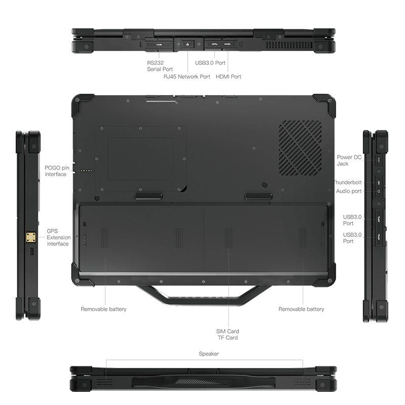 ذاكرة وصول عشوائي (RAM) صلبة مقاس 13.3 بوصة طراز FHD 8 جيجابايت مقاس 128 جيجابايت مقاس 15.6 بوصة غير متوفرة كمبيوتر محمول من طراز Toughbook مزود بشاشة تعمل باللمس