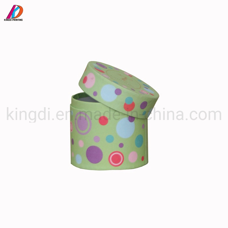 Customized Printing Recyclable Paper Cylinder Round Jewelry Box