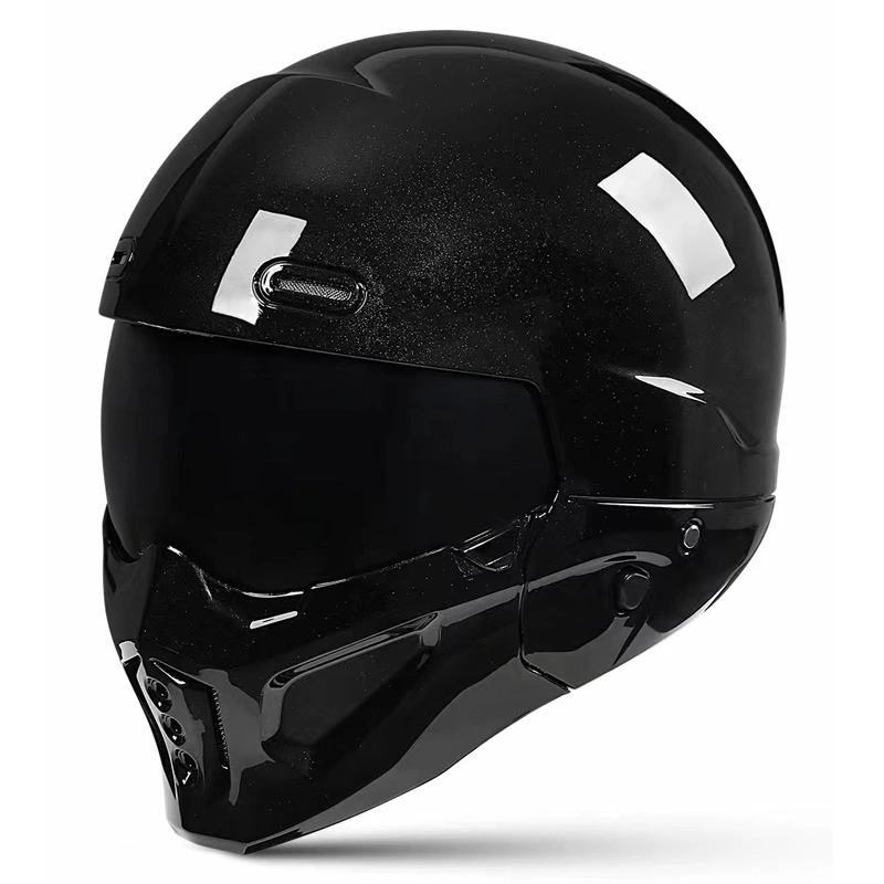 Casco de motocicleta Wholesales Samurai de todos los tamaños de escorpión negro casco para bicicleta eléctrica Vintage Halley indio Helm modulares 3/4